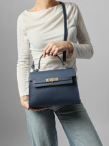 Sac Bandouli�re Fae Re Valentino Bleu fae re VBS9AD37-vue-porte