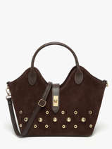 Handtassen Velvet Studs Milano Bruin velvet studs VS25092