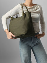 Sac Port paule Daisy Suede By byblos Vert daisy suede BS66B01S-vue-porte