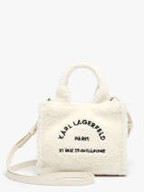 Mini Sac Cabas Rue St Guillaume Shearling Karl lagerfeld Blanc rsg A4W50016