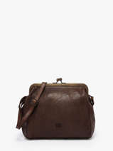 Sac Bandouli�re Heritage Cuir Biba Marron heritage BT22