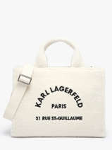 Sac Cabas Rue St Guillaume Shearling Karl lagerfeld Blanc rsg A4W50013