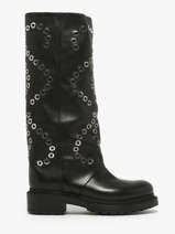 Bottes En Cuir Metisse Noir women MA2071