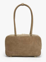 Schoudertas Velvet Caviar Leder Milano Beige velvet caviar VC25093