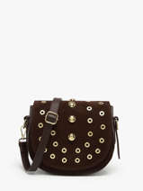 Sac Bandouli�re Velvet Studs Milano Marron velvet studs VS25093