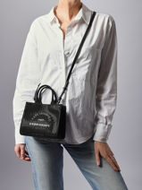 Sac Bandoulire Rue St Guillaume Strass Karl lagerfeld Noir rsg A4W50014-vue-porte