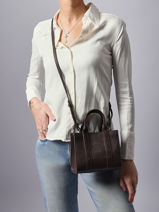 Sac Bandoulire Rsg Polyurethane Karl lagerfeld Marron rsg A4W30266-vue-porte