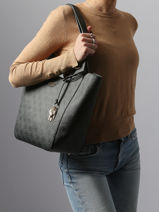 Sac Port paule Calista Guess Noir calista SG733422-vue-porte