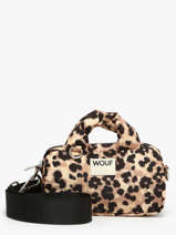 Sac Bandoulire Feline Polyester Recycl Wouf Marron feline BM250020