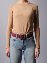 Ceinture Femme Nikka Cuir Pieces Rouge nikka 17131109-vue-porte