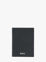 Porte-cartes Cuir Hugo boss Bleu grained HLE416N