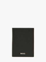 Porte-cartes Cuir Hugo boss Noir grained HLE416A