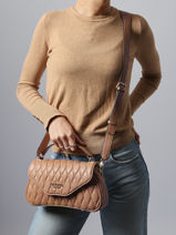 Sac Bandoulire Valla Guess Marron valla QG812220-vue-porte