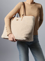 Sac Port paule Victoria Polyester Guess Beige victoria WG951429-vue-porte