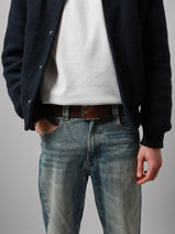 Ceinture Ajustable Von dutch Marron belt HUTCH-vue-porte