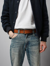 Ceinture Homme Lingo Cuir Von dutch Noir belt LINGO-vue-porte