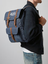 Sac  Dos Navy Von dutch Bleu bags NAVY-vue-porte