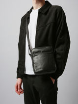 Sac Bandoulire Lancaster Noir soft vintage homme 14-vue-porte