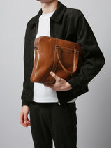 Porte-documents Arthur Arthur & aston Marron johany 6-vue-porte