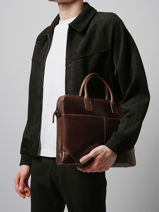 Porte Documents (main) Maverick Marron the original MAVTO312-vue-porte