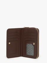 Portefeuille Carolina Lulu castagnette Marron zip CAROL035-vue-porte