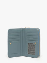Portefeuille Carolina Lulu castagnette Bleu zip CAROL035-vue-porte