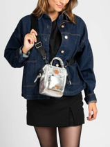 Sac Bandoulire Nano Bag Lucky Star Cabaia Argent lucky star STA-vue-porte