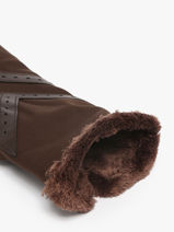 Gants Isotoner Marron women gloves 85304-vue-porte