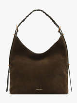 Grand Sac Hobo Jess En Cuir Velours Vanessa bruno Vert jess 29V40917