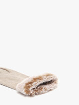 Gants Isotoner Beige women gloves 85358-vue-porte