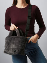 Sac Port Main Polaire David jones Noir polaire CM7746-vue-porte