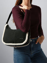 Sac Port� �paule Sheep David jones Noir sheep CM7754-vue-porte