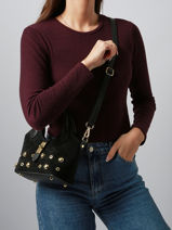 Sac Port� Main Velvet Studs Milano Noir velvet studs VS25091-vue-porte
