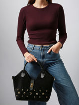 Handtassen Velvet Studs Milano Zwart velvet studs VS25092-vue-porte