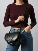 Sac Bandoulire Eclipse Cuir Paul marius Noir eclipse BOHEMECL-vue-porte