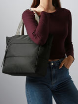 Sac Port� �paule Cumulus Nylon Recycl� Aube Noir cumulus 101CS03-vue-porte