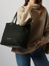 Schoudertas Courmayeur Valentino Zwart courmayeur VBS7G01W-vue-porte