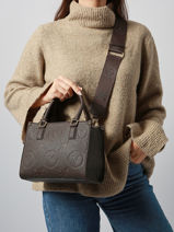 Handtassen Samba Re Valentino Bruin samba re VBS8ZG04-vue-porte