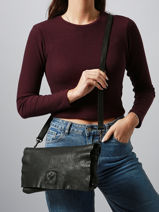 Cross Body Tas Heritage Leder Biba Zwart heritage BT5-vue-porte