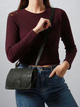 Sac Bandoulire Heritage Cuir Biba Noir heritage BT33-vue-porte