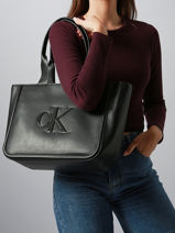 Schoudertas Bold Monogram Calvin klein jeans Zwart bold monogram 4F3218G-vue-porte