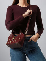 Sac Port� Main Velvet Studs Milano Rouge velvet studs VS25091-vue-porte