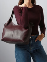 Sac Port paule Caviar Cuir Milano Rouge caviar CA25061-vue-porte