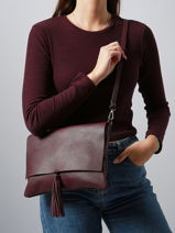 Sac Bandoulire Caviar Cuir Milano Rouge caviar CA21062-vue-porte