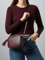 Sac Bandoulire Caviar Cuir Milano Rouge caviar CA2006N-vue-porte