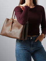 Handtas M Azalie Ted lapidus Bruin azalie TLHF9584-vue-porte
