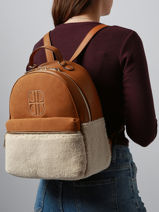 Sac  Dos Brit Laurent david Marron ld bags 971-vue-porte