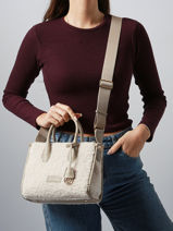 Sac Port Main Sherpa David jones Beige sherpa CM7667-vue-porte