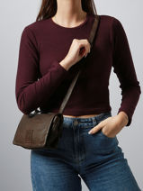 Sac Bandouli�re Heritage Cuir Biba Marron heritage BT33-vue-porte