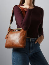 Cross Body Tas Heritage Leder Biba Bruin heritage CAP3L-vue-porte